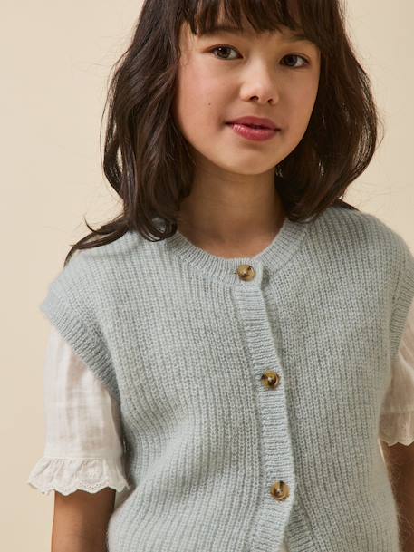 Cardigan  laine et mohair Vert d'eau 3 - vertbaudet enfant 