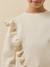 Sweat à volants  - coton biologique Ecru chine 3 - vertbaudet enfant 
