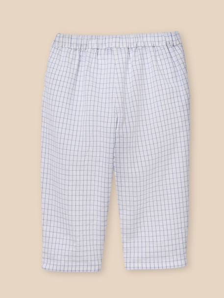 Pantalon taille élastiquée bébé Carreaux bleu 4 - vertbaudet enfant 