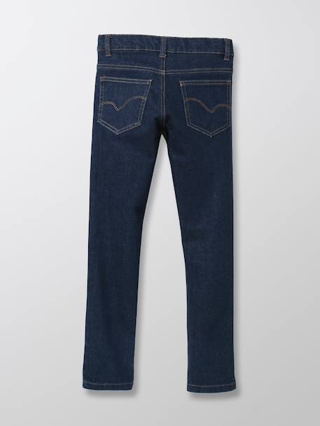 Jean coupe slim garçon Bleu fonce uni+Bleu moyen uni+Gris clair uni 4 - vertbaudet enfant 