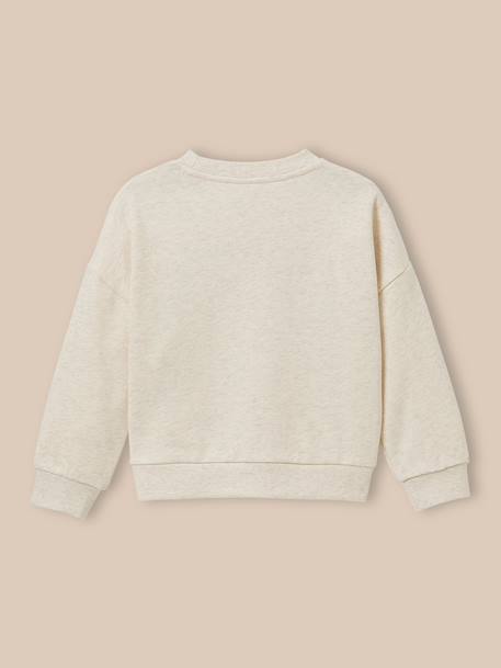 Sweat à volants  - coton biologique Ecru chine 4 - vertbaudet enfant 