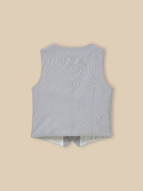 Gilet de costume rayé garçon – collection fêtes et mariages Rayure bleu grise 4 - vertbaudet enfant 