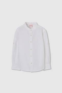 Chemise lin manches longues  - vertbaudet enfant