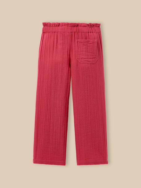 Pantalon en gaze en coton biologique Amande+Grenade 6 - vertbaudet enfant 