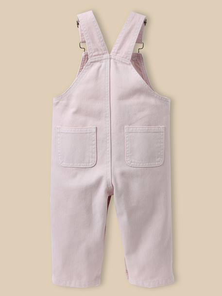 Salopette en twill bébé Rose tendre 4 - vertbaudet enfant 