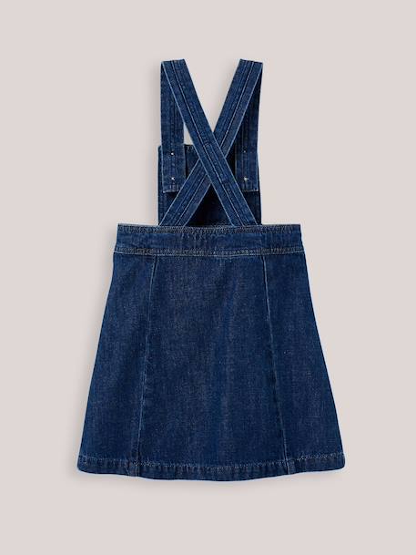 Robe tablier en denim fille Denim brut 4 - vertbaudet enfant 