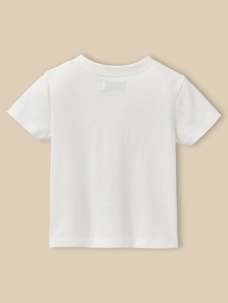 T-shirt tunisien bébé - coton biologique Ecru 3 - vertbaudet enfant 