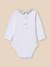 Body bébé col à carreaux - coton biologique Carreaux bleu+Rayure amande 8 - vertbaudet enfant 