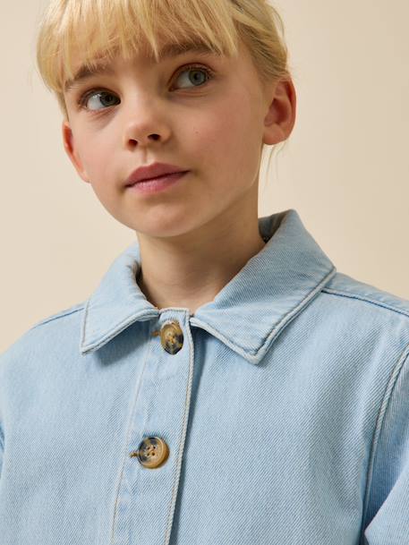 Veste worker fille en denim Denim bleach 3 - vertbaudet enfant 