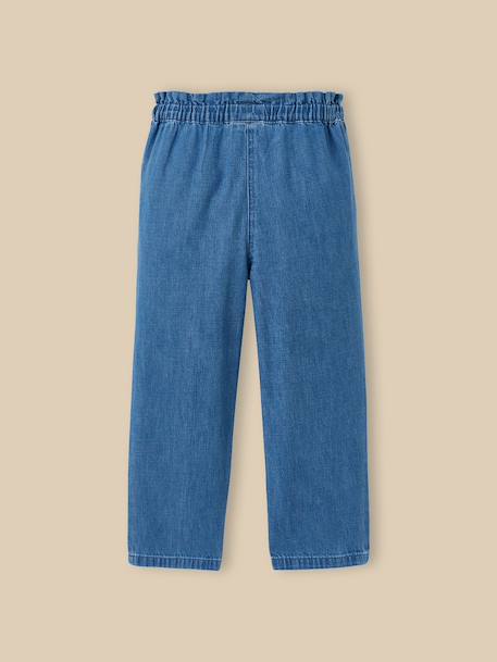 Pantalon large fille denim light Denim stone 3 - vertbaudet enfant 