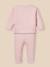 Ensemble bébé coton biologique et laine Rose doux+Sauge 4 - vertbaudet enfant 