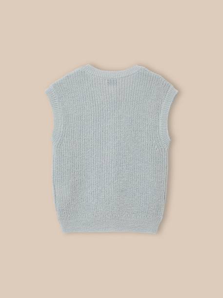 Cardigan fille laine et mohair Gazon+Vert d'eau 9 - vertbaudet enfant 