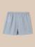 Jupe-short en seersucker fille Rayure seersucker bleu 3 - vertbaudet enfant 