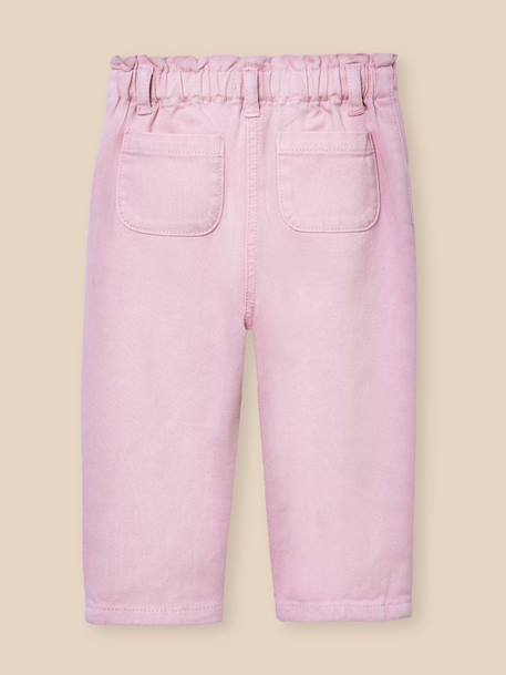 Pantalon paperbag bébé Rose tendre 4 - vertbaudet enfant 
