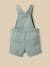 Salopette courte bébé lin et coton Celadon 4 - vertbaudet enfant 