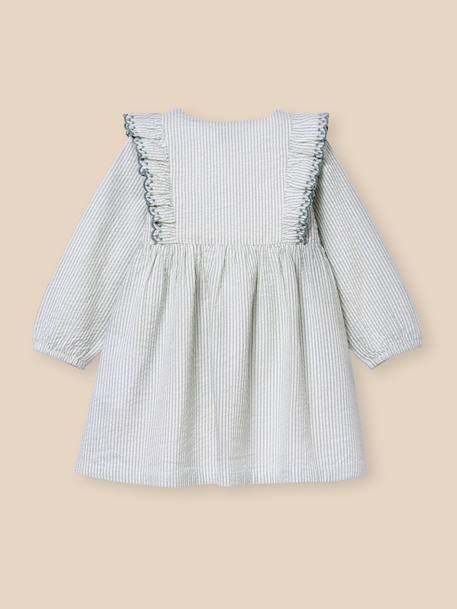 Robe en seersucker bébé Rayure amande 3 - vertbaudet enfant 