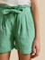 Short fille en gaze de coton biologique Chlorophyle+Jaune blanchi+Vert mousse 3 - vertbaudet enfant 