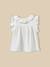 Blouse double gaze de coton bébé Blanc doux+Imprimé  camelia 3 - vertbaudet enfant 