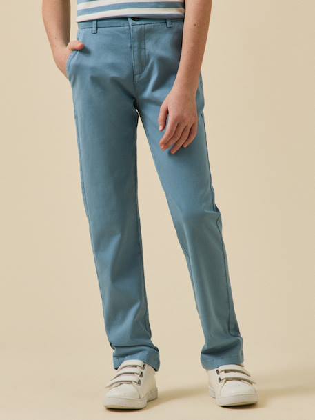 Chino light garçon Celadon+Indigo+Menthe+Orage+Rouge 7 - vertbaudet enfant 