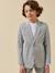 Veste de costume rayée garçon - collection fêtes et mariages Rayure bleu grise 1 - vertbaudet enfant 