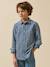 Chemise à carreaux garçon Carreaux bleu/vert 1 - vertbaudet enfant 