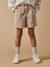 Short velours taille haute fille Beige 1 - vertbaudet enfant 