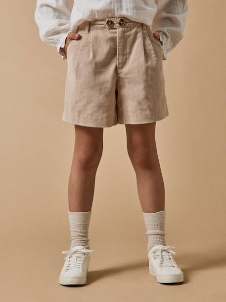 Fille-Short-Short velours taille haute fille