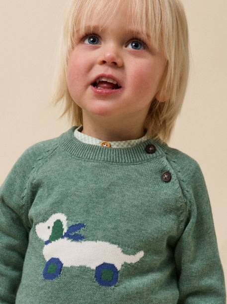 Pull bébé - coton biologique Celadon chine 3 - vertbaudet enfant 