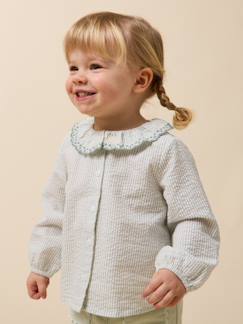 Bébé-Chemise, blouse-Blouse col brodé bébé