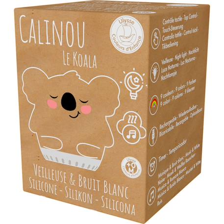 Mini veilleuse bruit blanc calinou Blanc+Gris+Orange 12 - vertbaudet enfant 