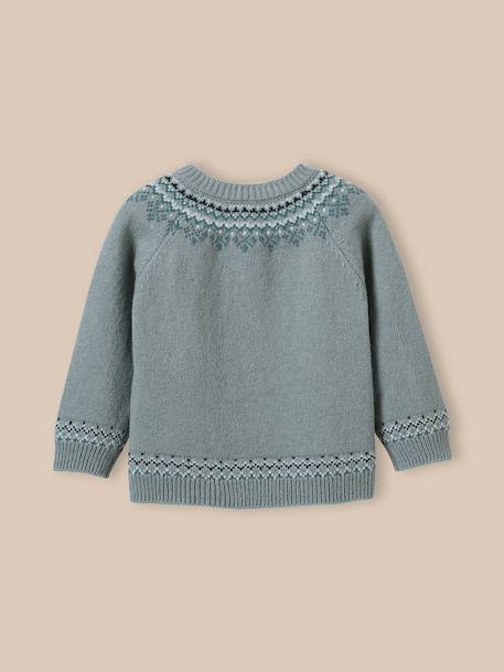 Pull en lambswool bébé Vert doux 4 - vertbaudet enfant 