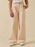 Pantalon large  en denim couleur - collection junior Amande+Nude 4 - vertbaudet enfant 
