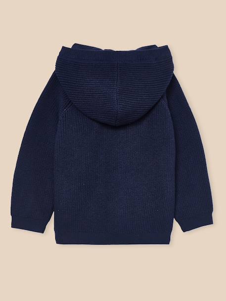 Gilet en coton biologique et laine bébé Marine clair 4 - vertbaudet enfant 