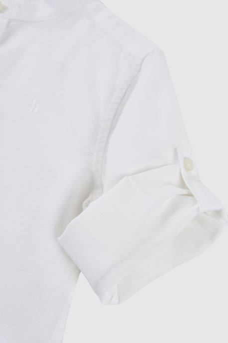 Chemise lin manches longues Blanc 4 - vertbaudet enfant 