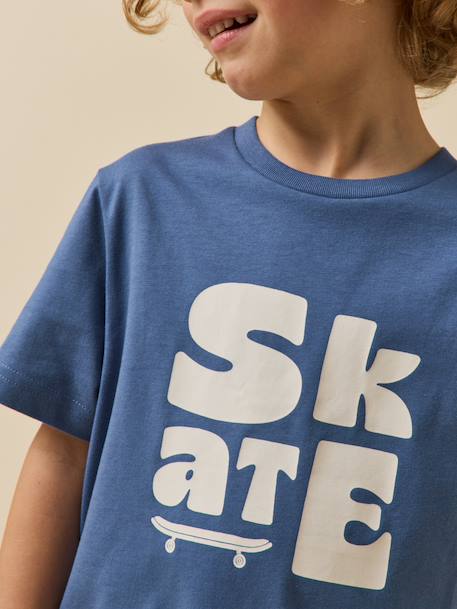 T-shirt imprimé garçon - coton biologique Blanc/surf+Bleu ciel / voilier+Bleu/skate+Celadon/fish+Gris chine/tennis+Marine / surflife 11 - vertbaudet enfant 