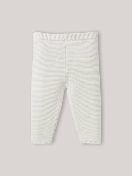 Legging bébé en coton biologique et laine Ecru 4 - vertbaudet enfant 