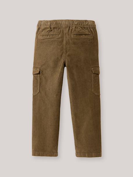 Cargo en velours garçon Marine+Taupe 6 - vertbaudet enfant 
