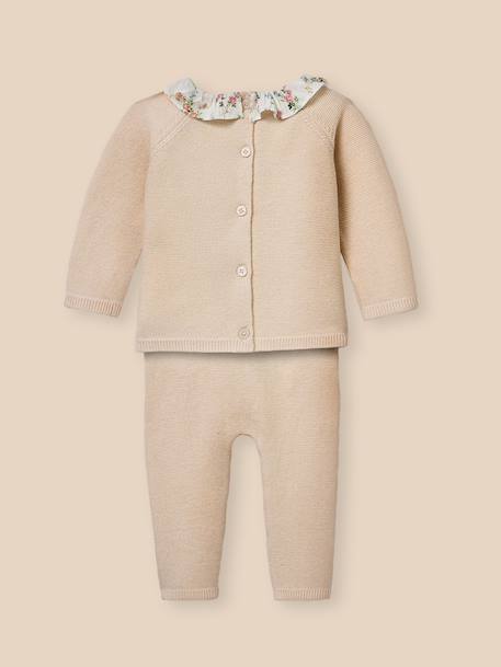 Ensemble en tricot bébé col en tissu liberty Liberty elizabeth 4 - vertbaudet enfant 