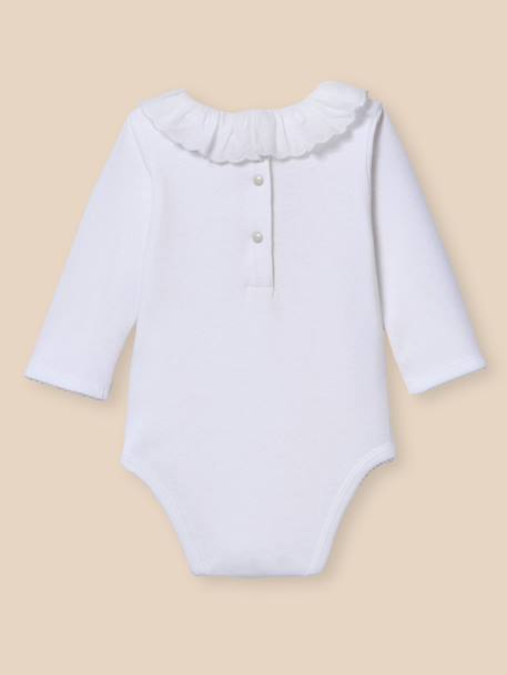 Body bébé col coquilles - coton biologique Blanc casse 4 - vertbaudet enfant 