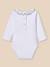 Body col en broderie anglaise - coton biologique Blanc casse 3 - vertbaudet enfant 