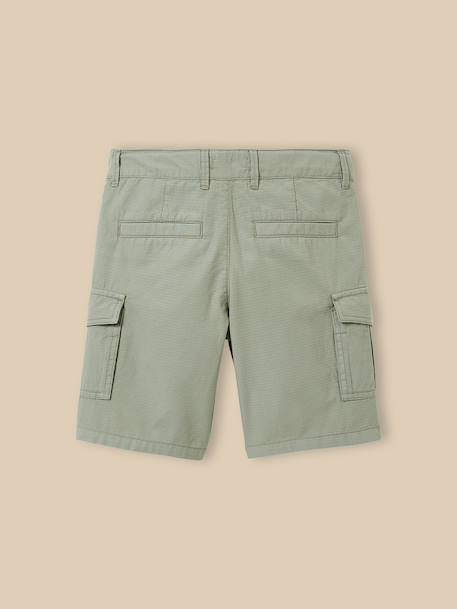 Bermuda cargo garçon Bleu+Tilleul 9 - vertbaudet enfant 