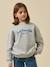 Sweat brodé fille - collection junior Gris chine 1 - vertbaudet enfant 