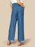 Pantalon large  en denim light Denim stone 2 - vertbaudet enfant 