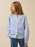 Chemise rayée fille - collection junior Rayure bleu/ecru 1 - vertbaudet enfant 