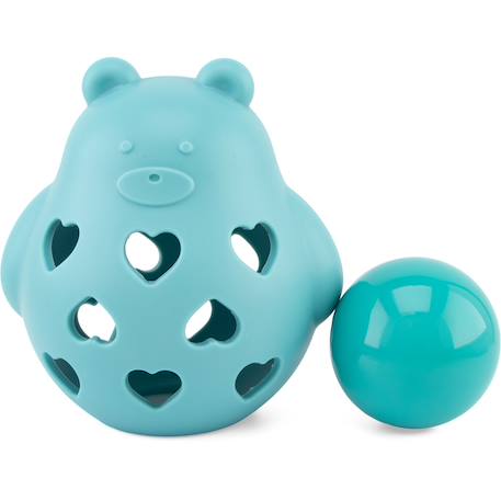 Hochet ourson en silicone Bleu+Jaune 2 - vertbaudet enfant 