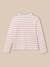 T-shirt  en coton biologique - collection junior Rayure rose 3 - vertbaudet enfant 