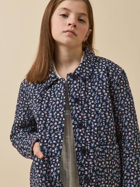 Veste matelassée fille Imprimé  mini roses 3 - vertbaudet enfant 