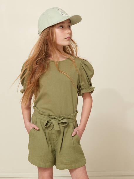 Fille-Short  en gaze de coton biologique