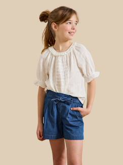 Blouse  broderie anglaise en gaze de coton  - vertbaudet enfant