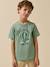 T-shirt enfant collection jules verne - coton biologique Amande+Ecru 1 - vertbaudet enfant 